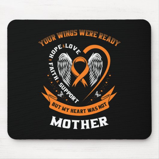 Orangefarbene Leukämie Bewusstseinsbildung Mama Ih Mousepad (Vorne)