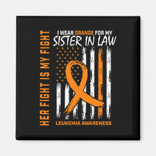 Orangefarbene Leukämie Magnet