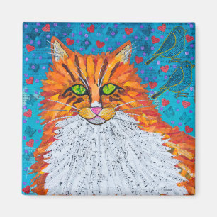 Orangefarbene Liebe Magnet
