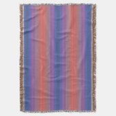 Orangefarbene Lila und blaue vertikale Streifen Decke (Vorderseite Vertikal)