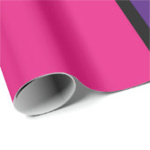 Orangefarbene, Lila und Hot-Pink-Quadrate Geschenkpapier (Rolleneckpunkt)