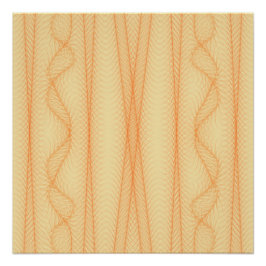Orangefarbene Linien auf gelbem Hintergrund Poster