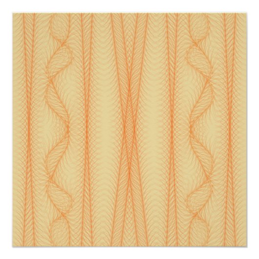 Orangefarbene Linien auf gelbem Hintergrund Poster (Vorderseite)