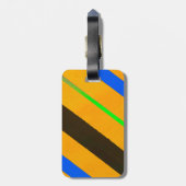 Orangefarbene Linien Gepäckanhänger (Rückseite vertikal)