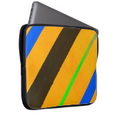Orangefarbene Linien Laptopschutzhülle (Vorne Rechts)