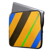 Orangefarbene Linien Laptopschutzhülle (Vorderseite Links)