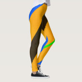 Orangefarbene Linien Leggings (Rechts)