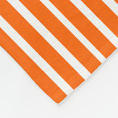 Orangefarbene Linien und rosa Schachteln Fleecedecke (Ecke)