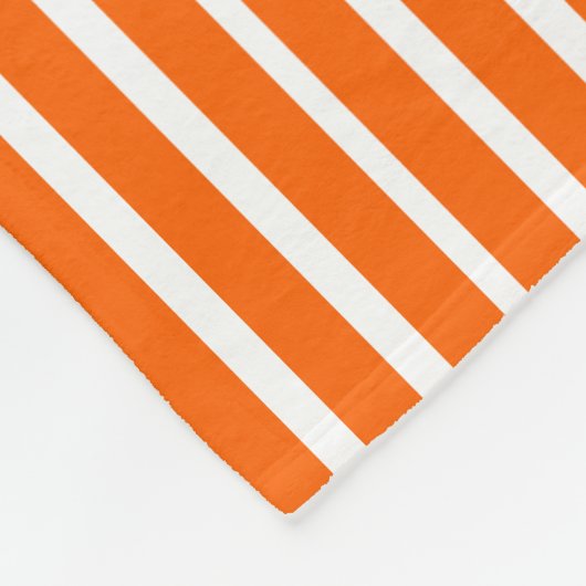 Orangefarbene Linien und rosa Schachteln Fleecedecke (Ecke)