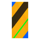 Orangefarbene Linien Werbekarte (Hinten)