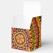 Orangefarbene Mandala Originalkunst Geschenkschachtel (Geöffnet)