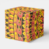 Orangefarbene Mandala Originalkunst Geschenkschachtel (Rückseite)