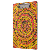 Orangefarbene Mandala Originalkunst  Klemmbrett (Links)