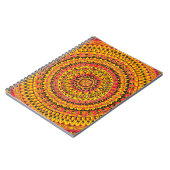 Orangefarbene Mandala Originalkunst Notizblock (Linke Seite)