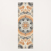 Orangefarbene Mandala Yogamatte (Vorderseite)