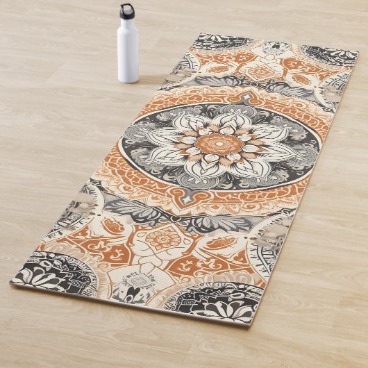 Orangefarbene Mandala Yogamatte (Beispiel)