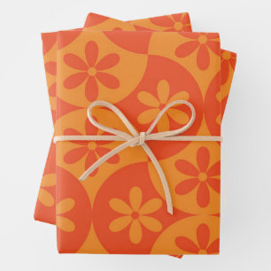 Orangefarbene Mandarine Blume auf der Skala des Mi Geschenkpapier Set