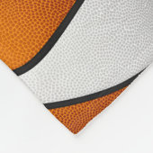 Orangefarbene Mannschaftsfarben I Liebe Basketball Fleecedecke (Ecke)