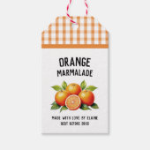 Orangefarbene Marmelade Konservieren Geschenkanhänger (Vorderseite)