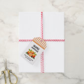 Orangefarbene Marmelade Konservieren Geschenkanhänger (Mit Garn)