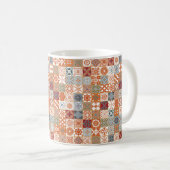 Orangefarbene marokkanische Fliesen Kaffeetasse (VorderseiteRechts)