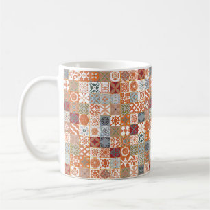 Orangefarbene marokkanische Fliesen Kaffeetasse