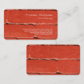 Orangefarbene Mauer Beruflich Visitenkarte (Vorne/Hinten)