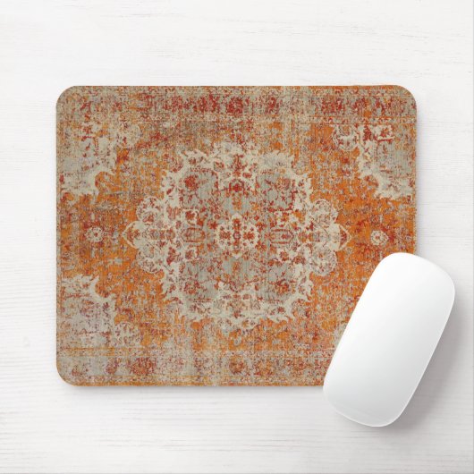 Orangefarbene Mausmatte Mousepad (Mit Mouse)