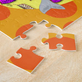 Orangefarbene Meerjungfrau mit Dolphin Puzzle (Seite)