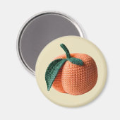Orangefarbene Minimalistische Oma Fruchtwurzelkuch Magnet (Vorderseite/Rückseite)