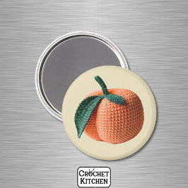 Orangefarbene Minimalistische Oma Fruchtwurzelkuch Magnet