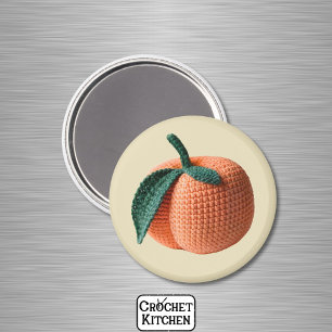 Orangefarbene Minimalistische Oma Fruchtwurzelkuch Magnet
