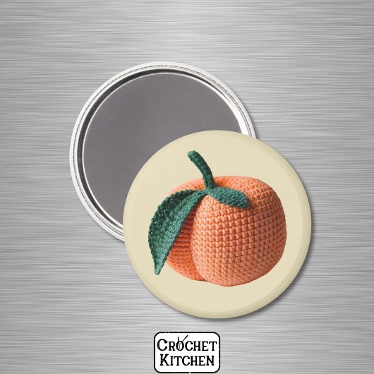 Orangefarbene Minimalistische Oma Fruchtwurzelkuch Magnet