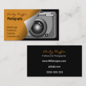 orangefarbene Mod-Fotografie, Kamera Visitenkarte (Vorne/Hinten)