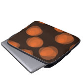 Orangefarbene, moderne, coole, trendige abstrakte  laptopschutzhülle (Vorne Knopf)