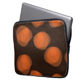 Orangefarbene, moderne, coole, trendige abstrakte  laptopschutzhülle (Vorderseite Links)