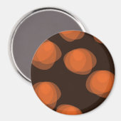 Orangefarbene, moderne, coole, trendige abstrakte magnet (Vorderseite/Rückseite)