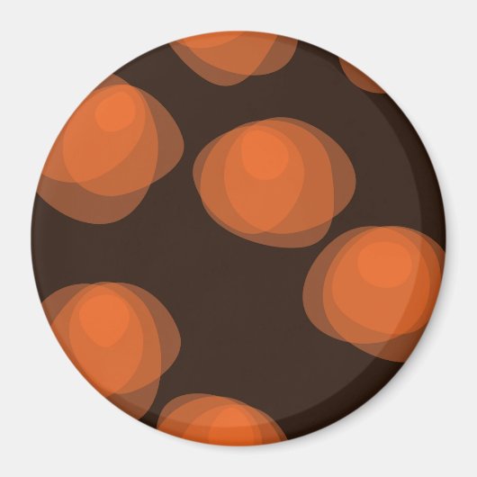 Orangefarbene, moderne, coole, trendige abstrakte magnet (Vorne)
