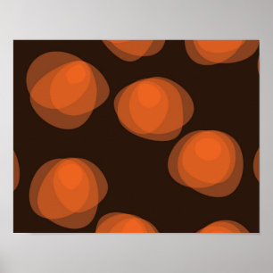 Orangefarbene, moderne, coole, trendige abstrakte poster