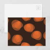 Orangefarbene, moderne, coole, trendige abstrakte postkarte (Vorne/Hinten)