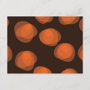 Orangefarbene, moderne, coole, trendige abstrakte postkarte