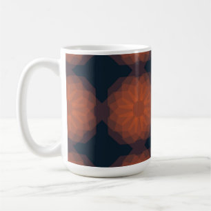 Orangefarbene, moderne geometrische Blume Kaffeetasse
