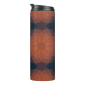 Orangefarbene, moderne geometrische Blume Thermosbecher (Nach rechts gedreht)