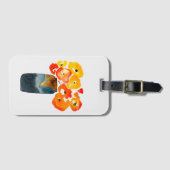 Orangefarbene Mohn-Blume Gepäckanhänger (Vorderseite (Horizontal))