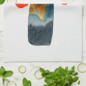 Orangefarbene Mohn-Blume Geschirrtuch (Gefaltet)