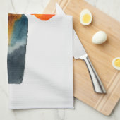 Orangefarbene Mohn-Blume Geschirrtuch (Viertel Falte)