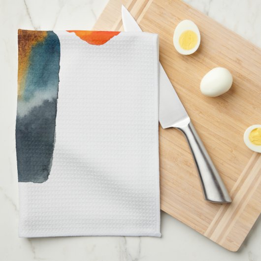 Orangefarbene Mohn-Blume Geschirrtuch (Viertel Falte)