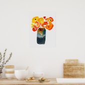 Orangefarbene Mohn-Blume Poster (Küche)