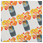 Orangefarbene Mohn-Blume Stoff (Muster)