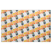 Orangefarbene Mohn-Blume Stoff (Fat Quarter (45,7 x 55,9 cm))